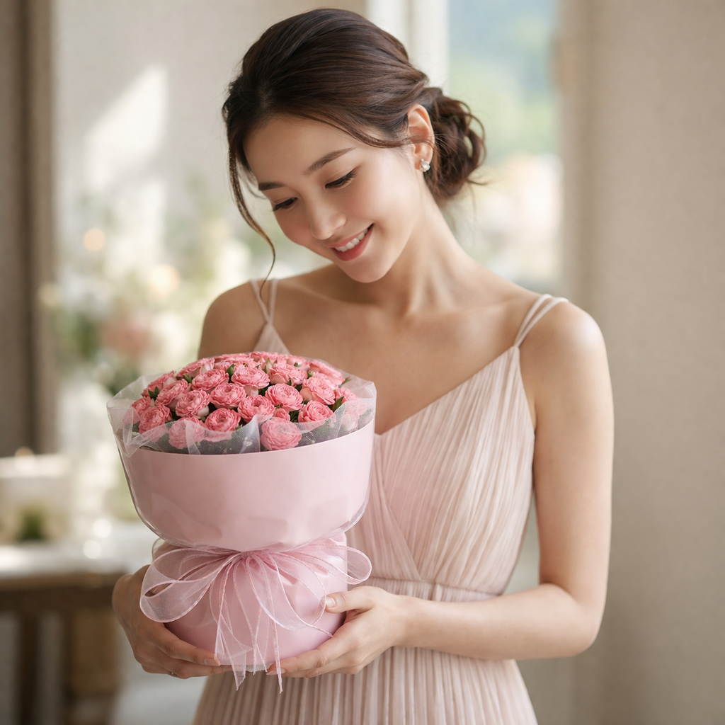 Blush Keepsake | Crochet Flower Bouquet