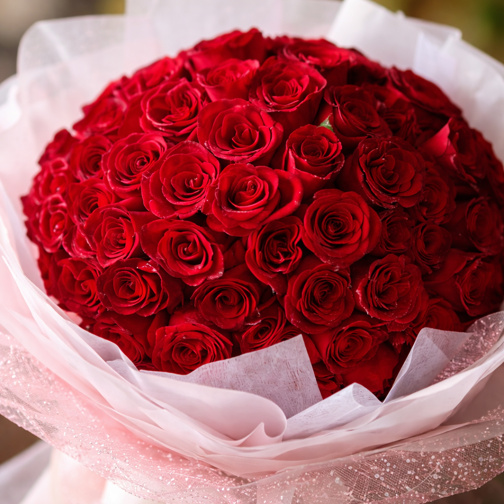 Blushing Devotion (Roses) | Flower Bouquet