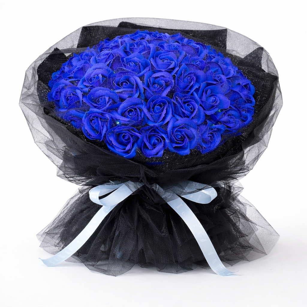 Midnight Sonata (Blue Roses) | 99 Roses Preserved Bouquet