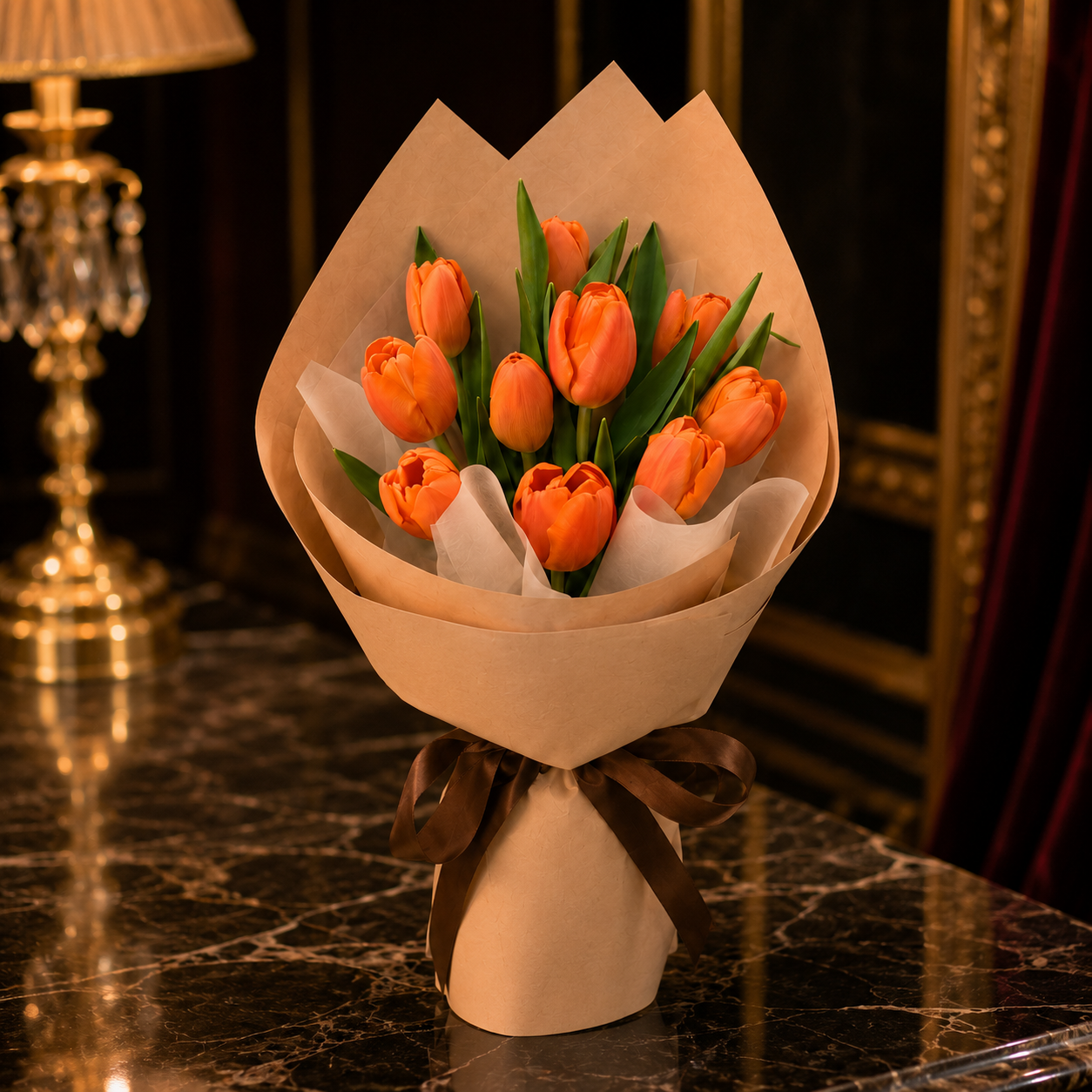 Apricot Glimmer (Tulips) | Fresh Flower Bouquet