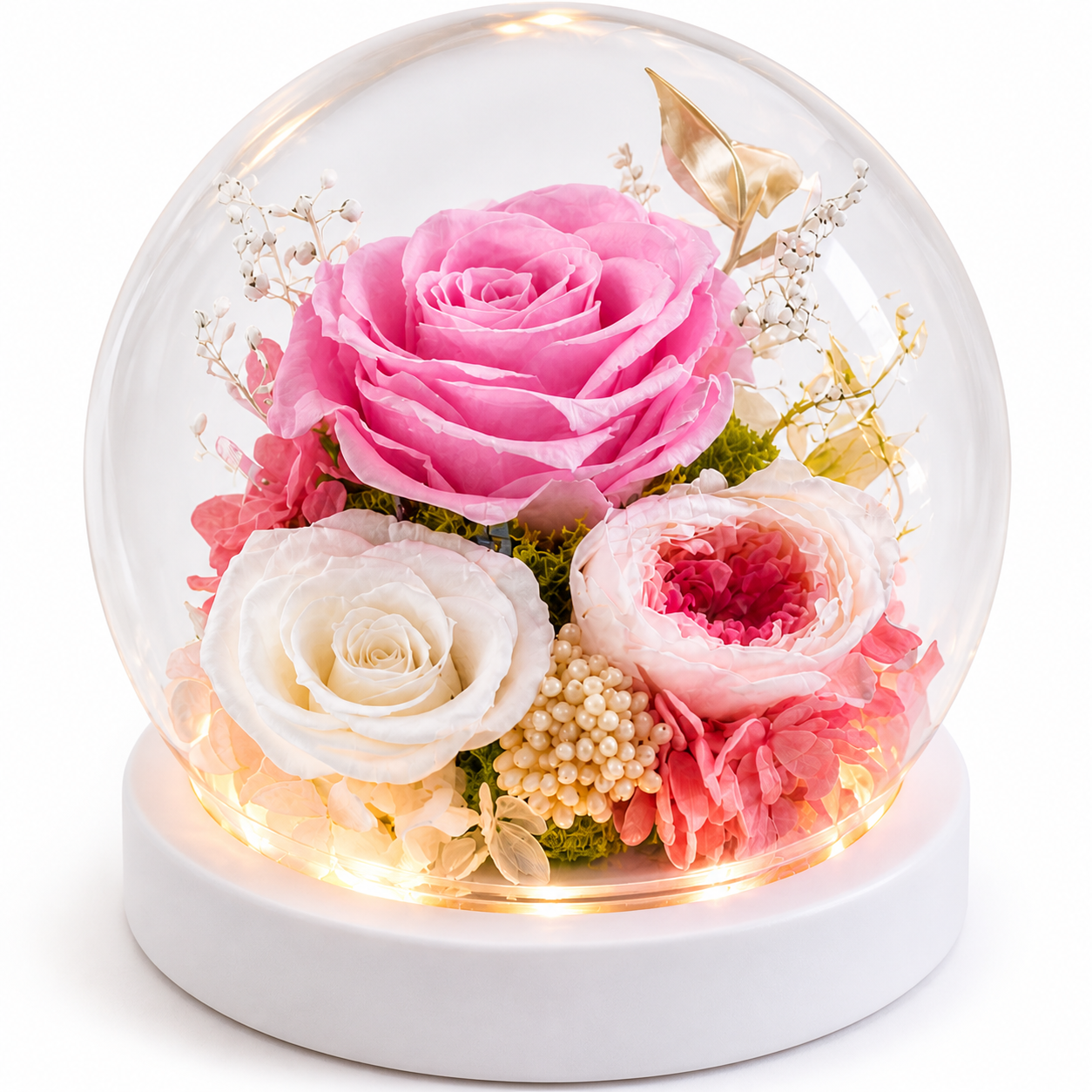 Glow in Bloom (Pink Roses) | Preserved Flower Bouquet