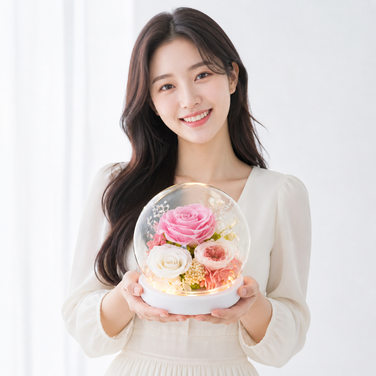 Glow in Bloom (Pink Roses) | Preserved Flower Bouquet