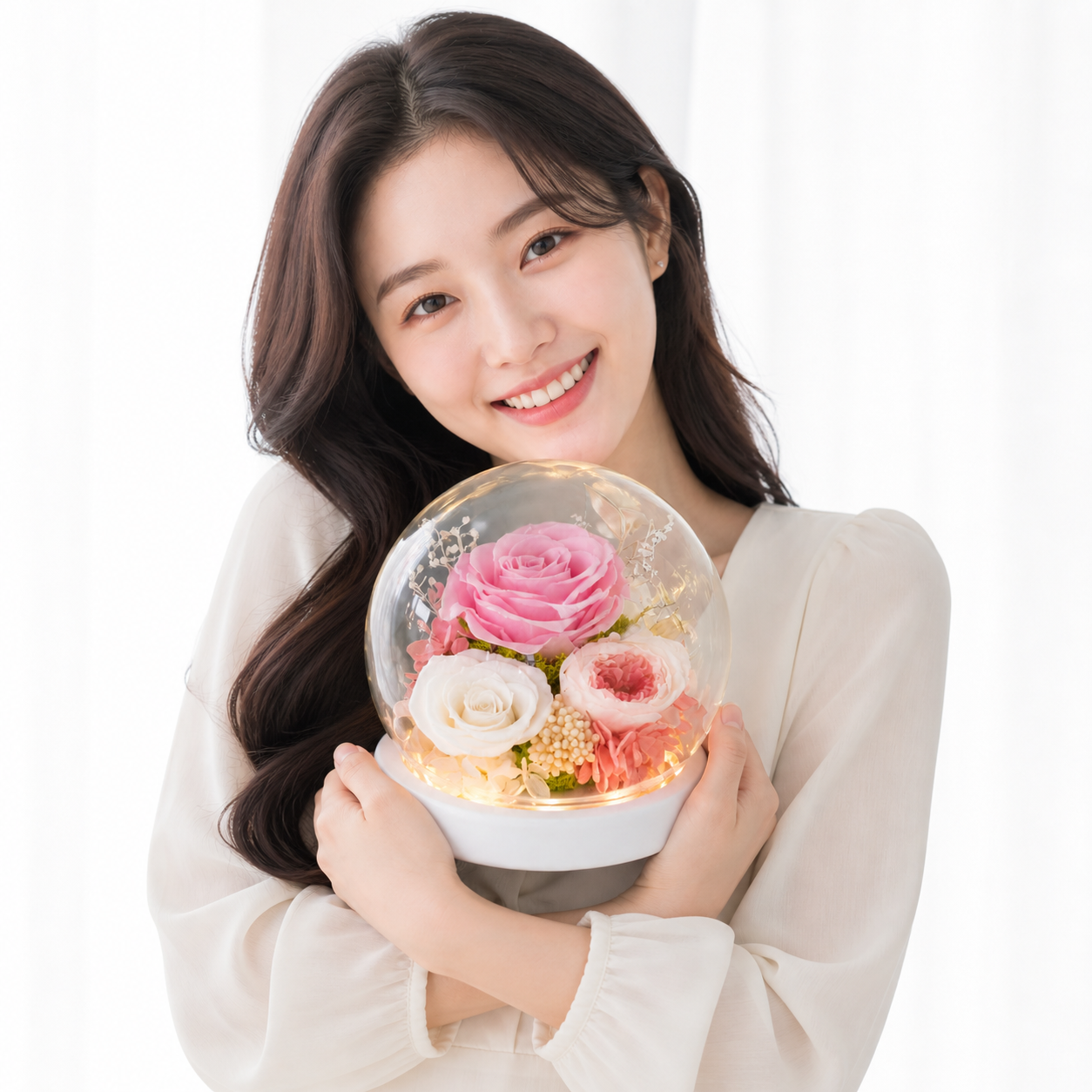 Glow in Bloom (Pink Roses) | Preserved Flower Bouquet