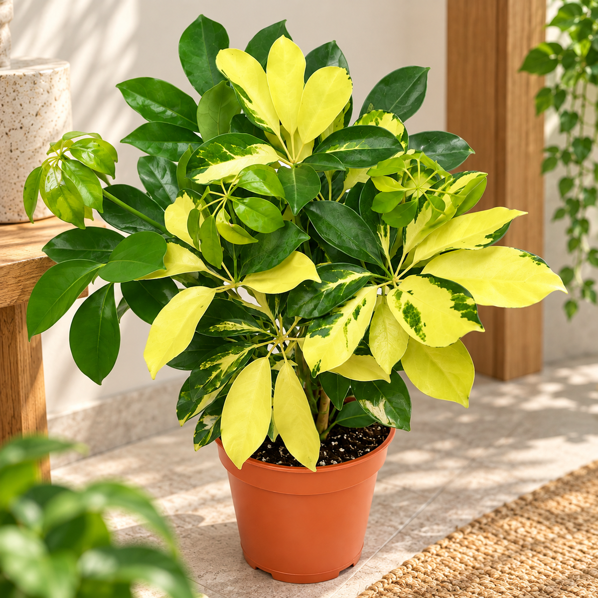 Variegated Schefflera Umbrella Plant | Indoor & Outdoor Plant