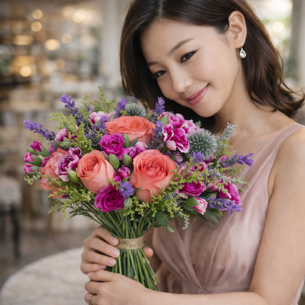 Lavender Bloomrush (Roses, Ranunculus, Lavender) | Flower Bouquet