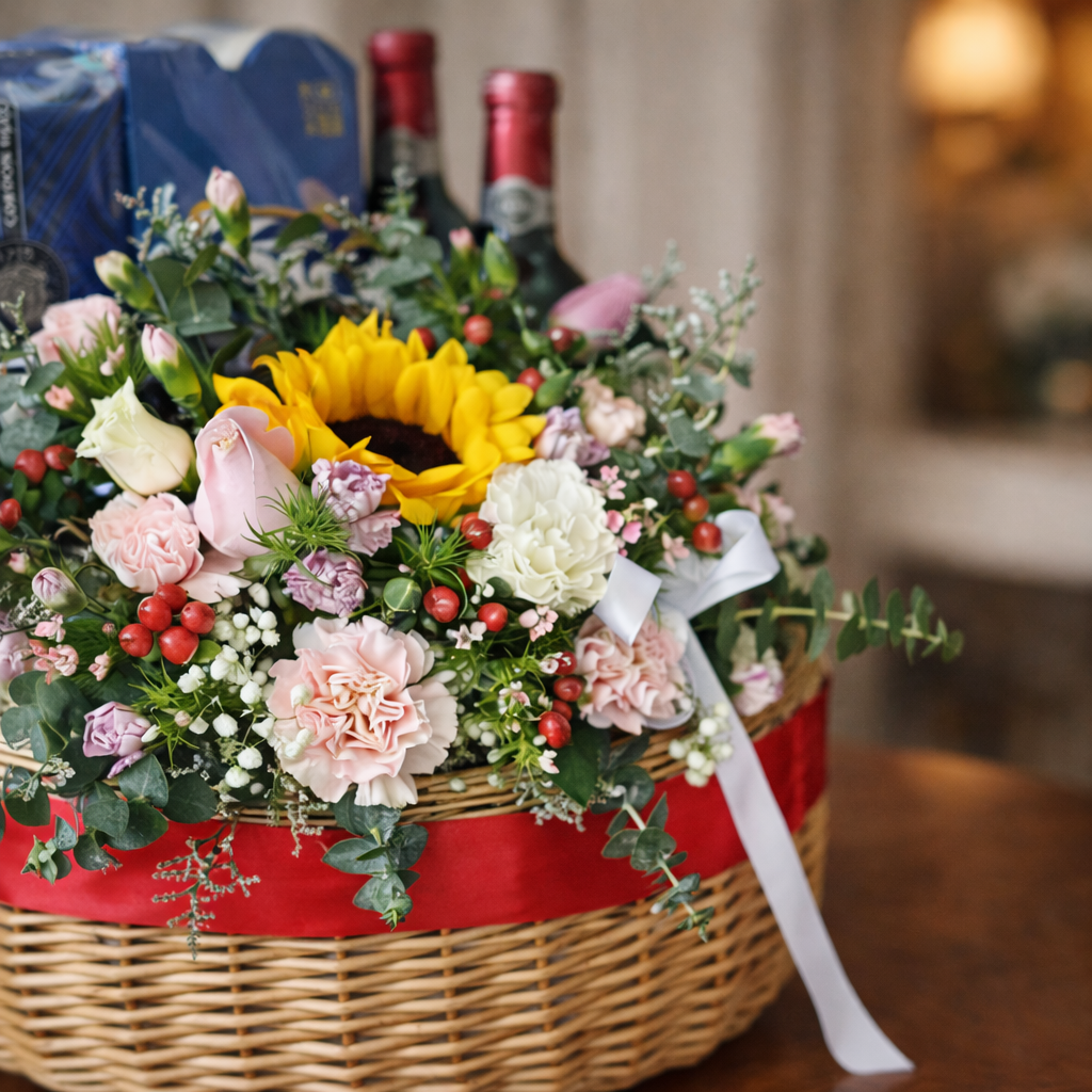 Twilight Garden (Sunflowers, Carnations) | Get Well Soon Hamper