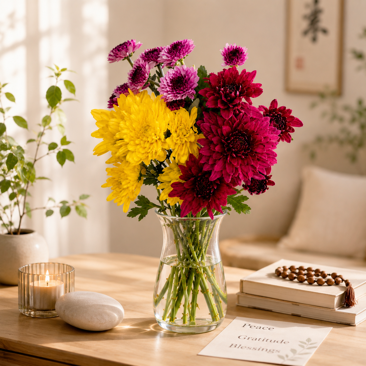Chrysanthemum Pom Pom (3 Stalks) | Praying Flowers