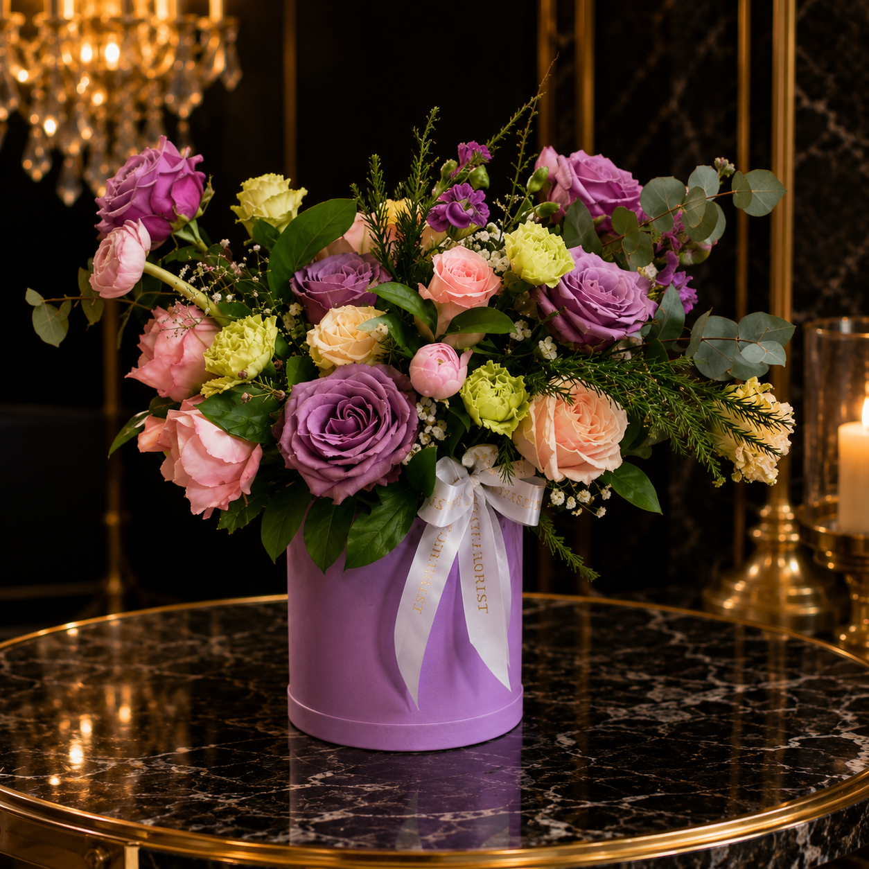 Lavender Whimsy (Roses, Carnations) | Flower Vase Arrangement