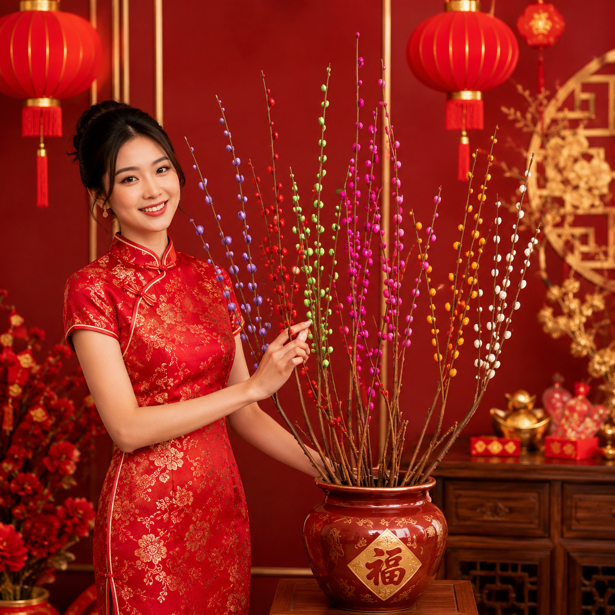 [Pre-Order] CNY Pussy Willow Spray – 10 stems