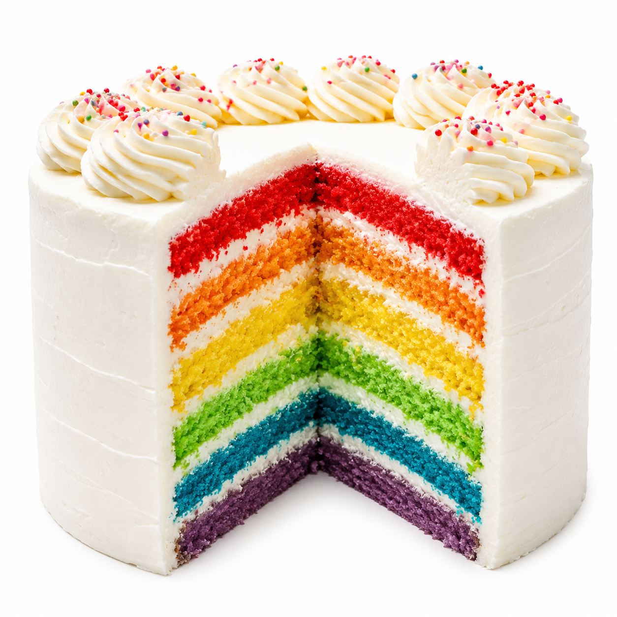 Rainbow Vanilla Cake