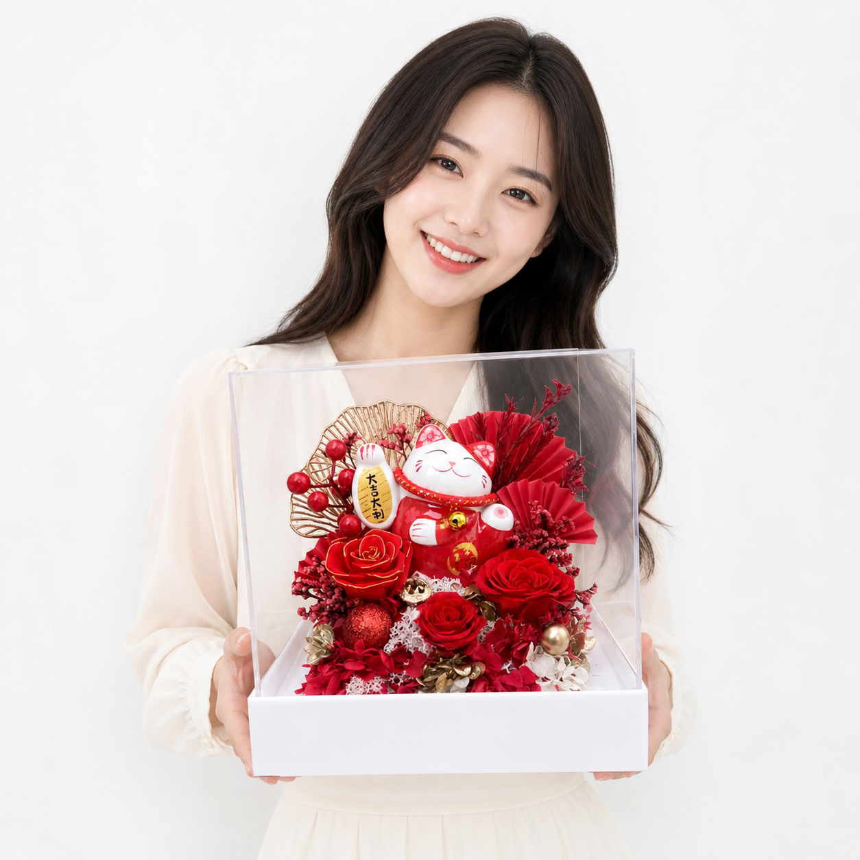 Crimson Fortune (Red Roses) | Preserved Vase Arrangement