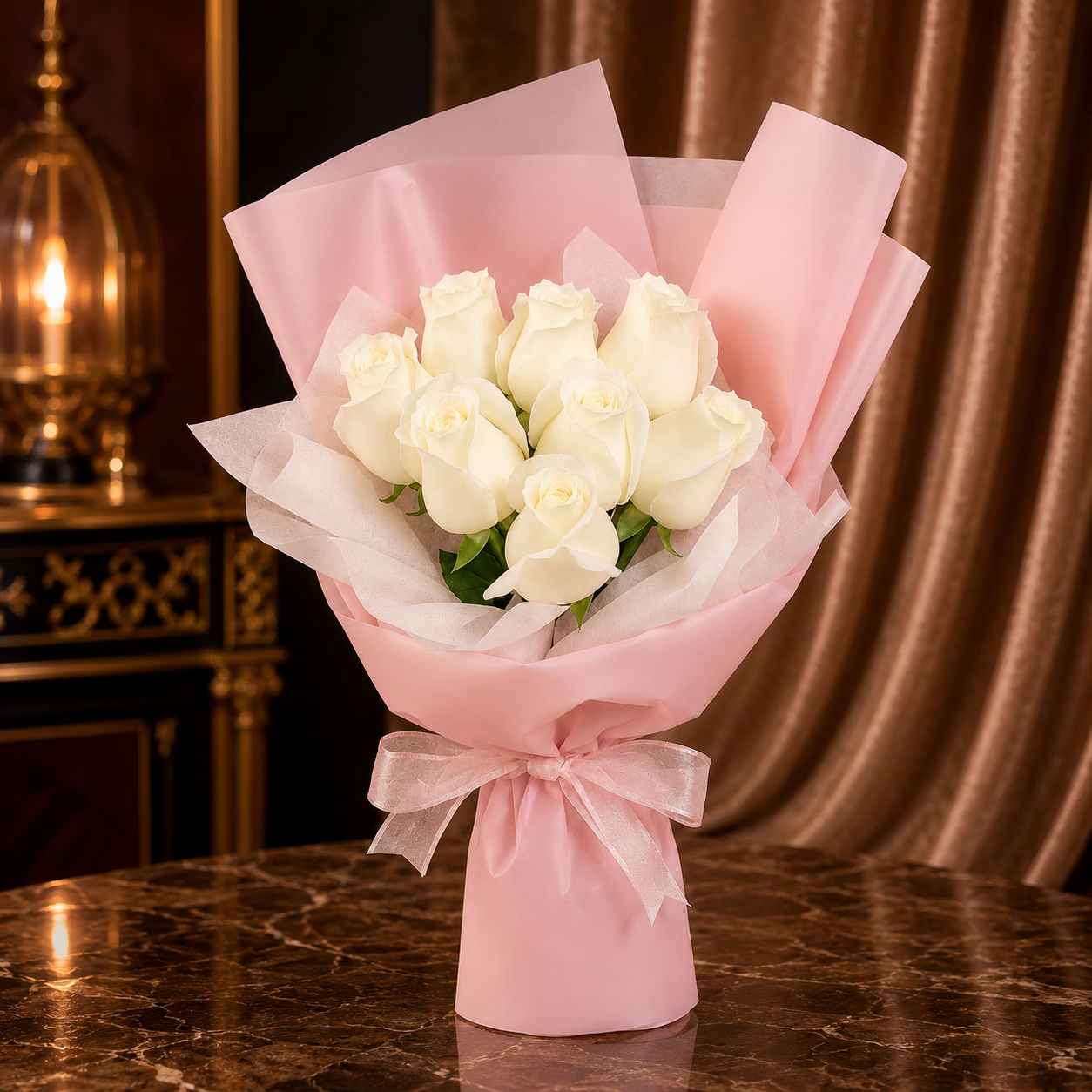 Ivory Serenade (Roses) | Flower Bouquet