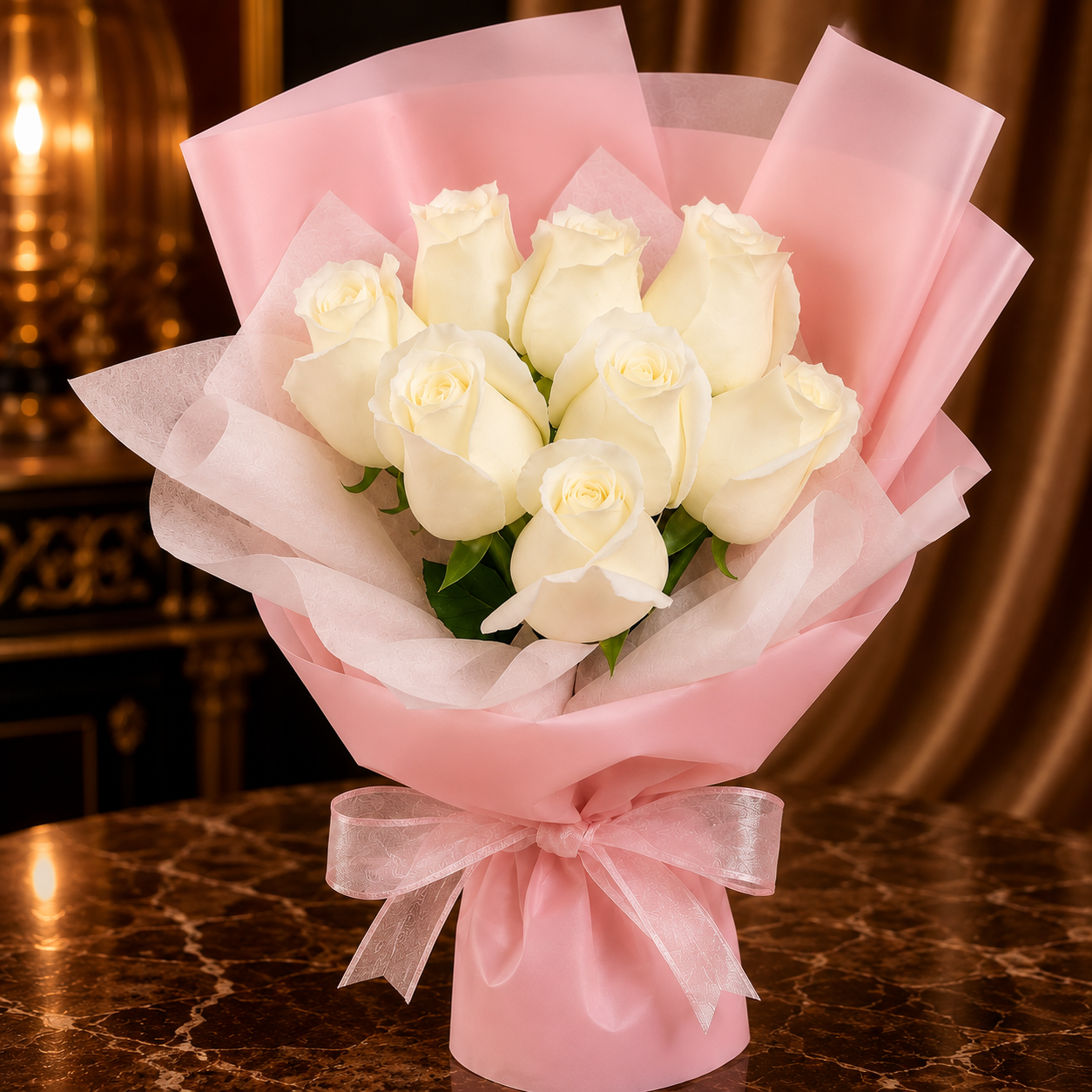 Ivory Serenade (Roses) | Flower Bouquet