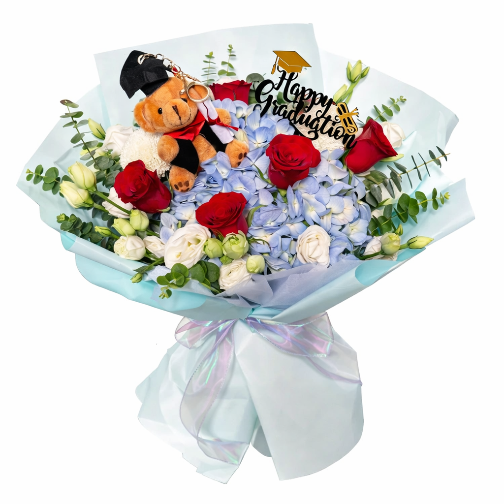 Blue Horizon (Roses, Hydrangeas, Lisianthus) | Fresh Bouquet