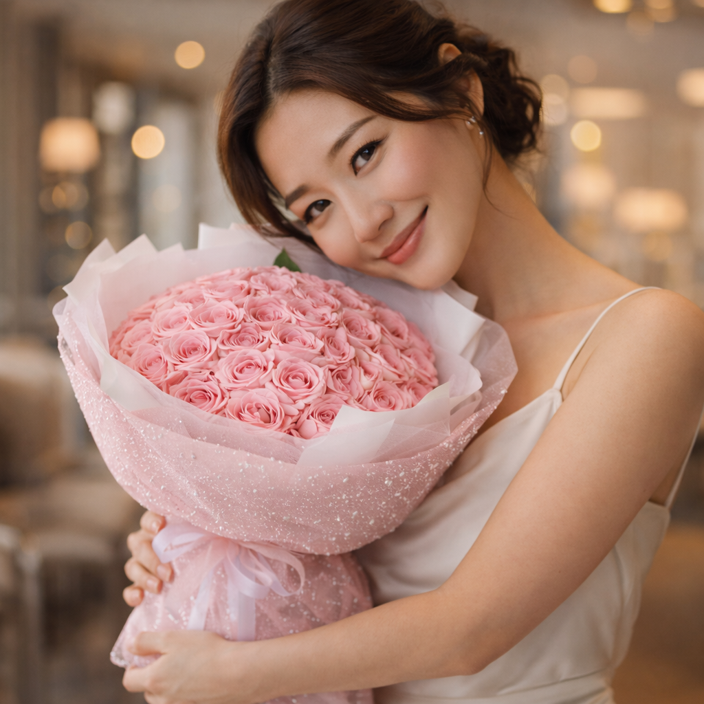 Blush Cascade (Roses) | Fresh Bouquet