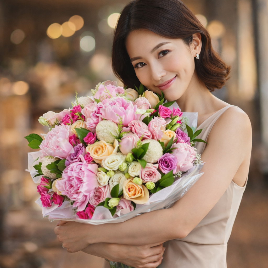 Peony Symphony (Peonies, Roses) | Flowers in Vase