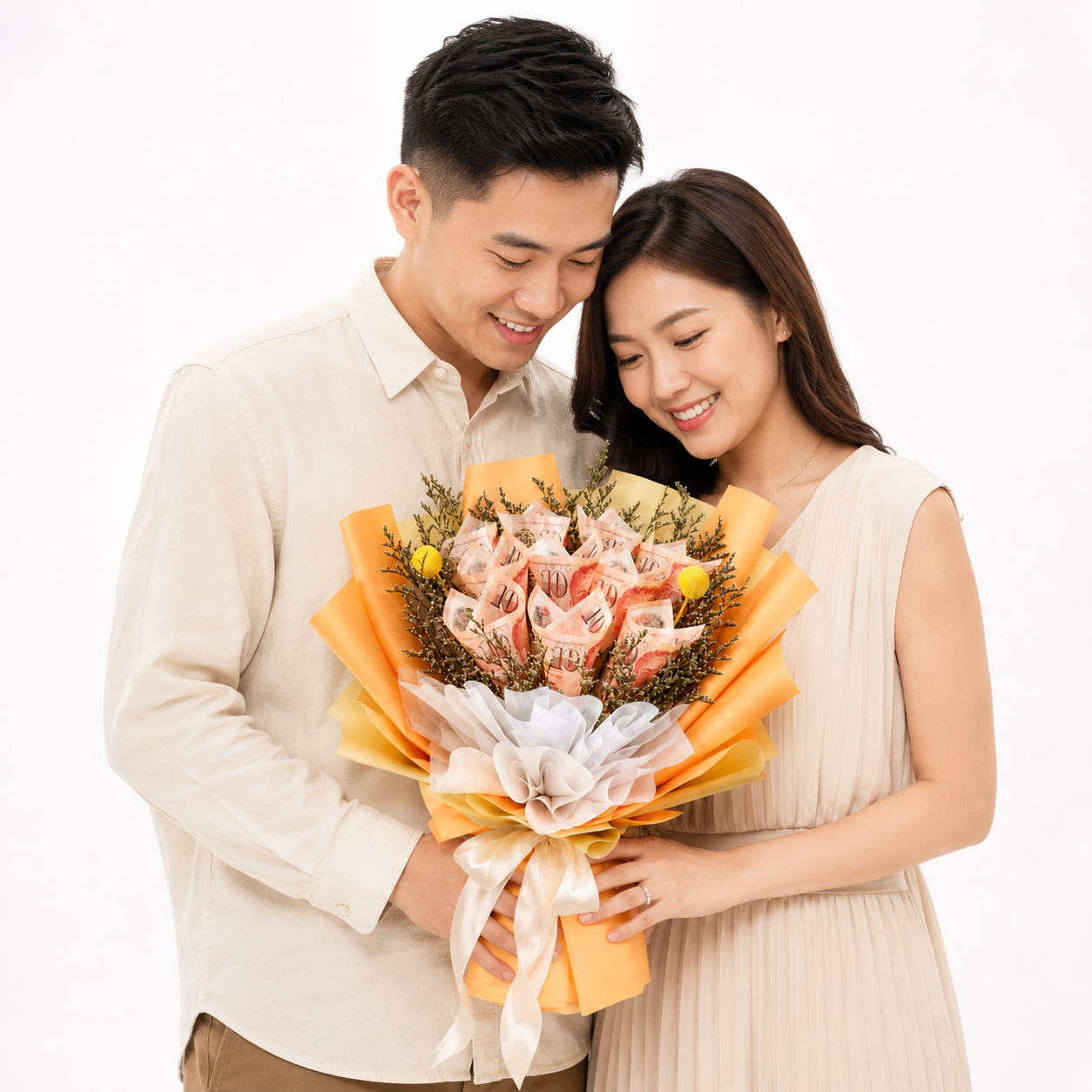 Golden Wishes (Preserved Fillers) | Money Bouquet