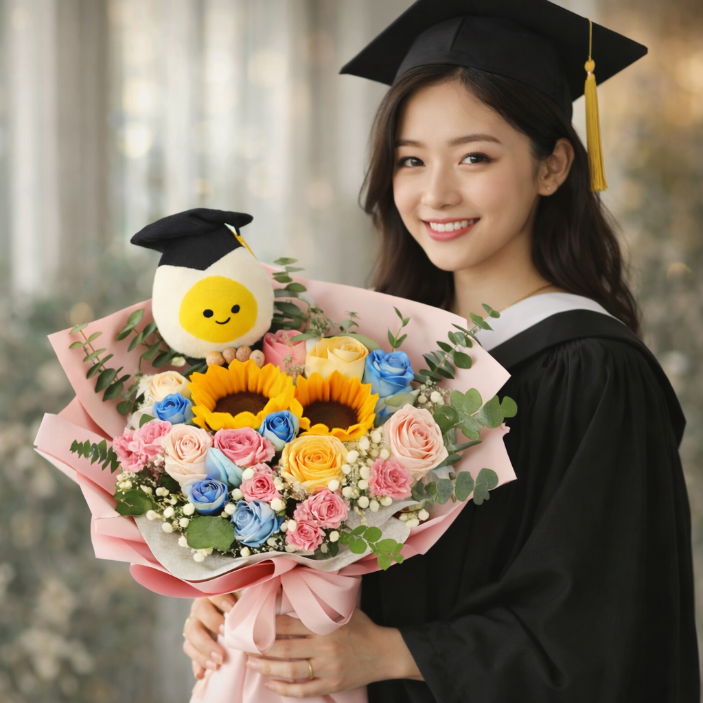 Blooming Cheers (Sunflowers, Roses, Baby's Breath) | Fresh Flower Bouquet