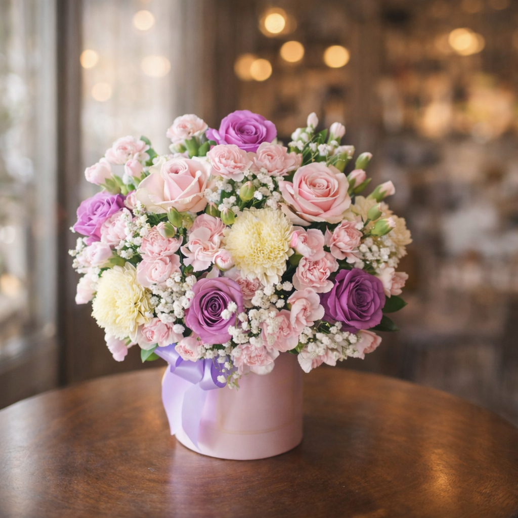 Blush Harmony (Roses, Chrysanthemum, Baby's Breath) | Bloom Box