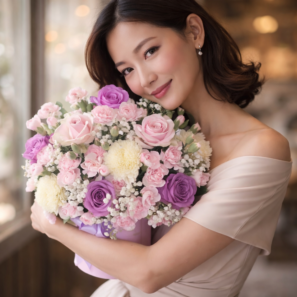 Blush Harmony (Roses, Chrysanthemum, Baby's Breath) | Bloom Box