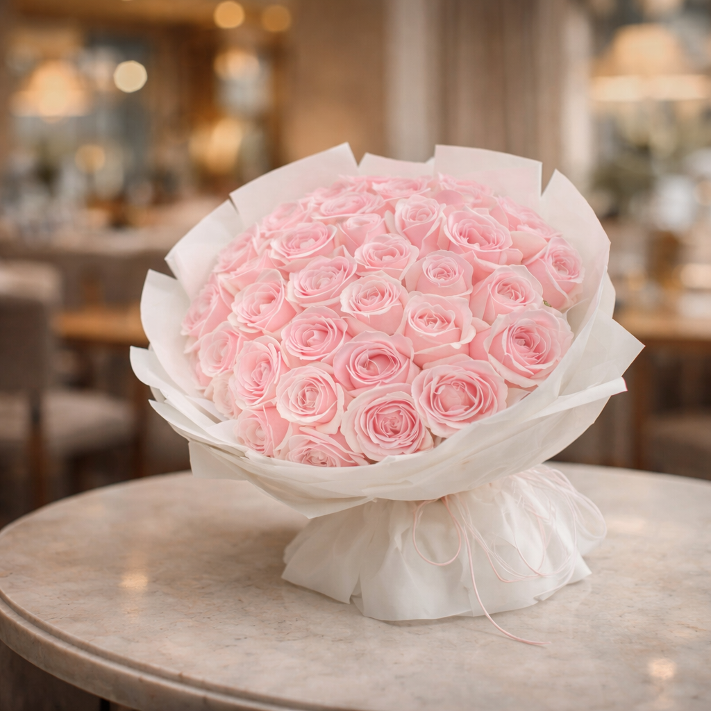 Blush Pink Sonata (Pink Roses) | Fresh Flower Bouquet