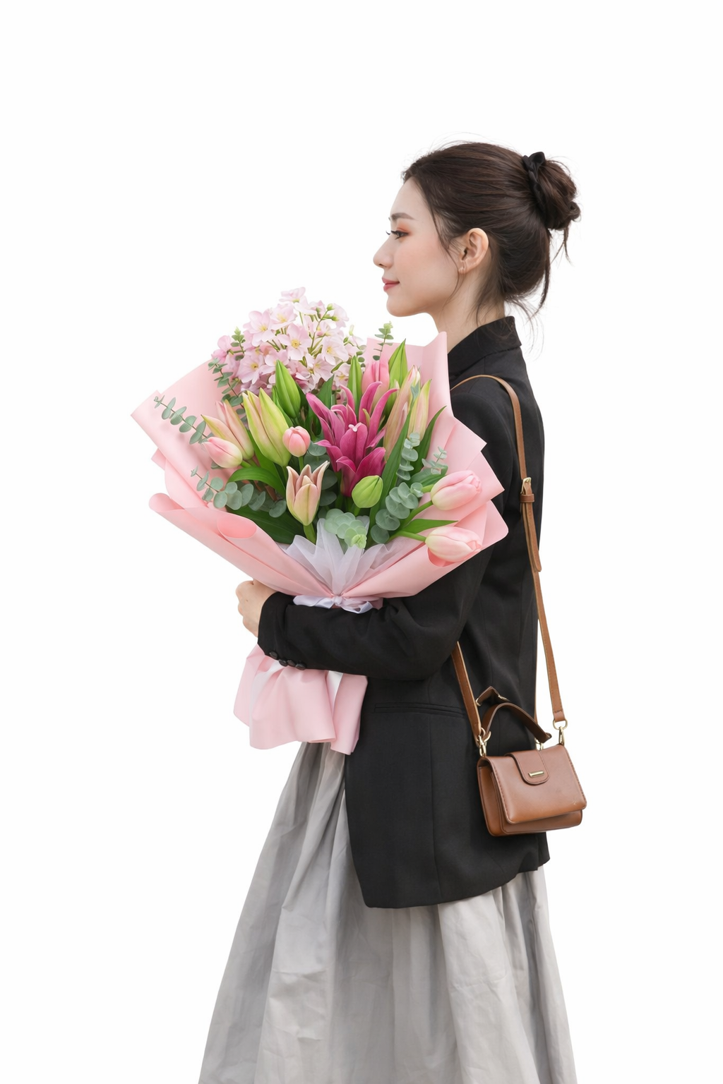Blushing Dawn Grace (Lilies) | Flower Bouquet