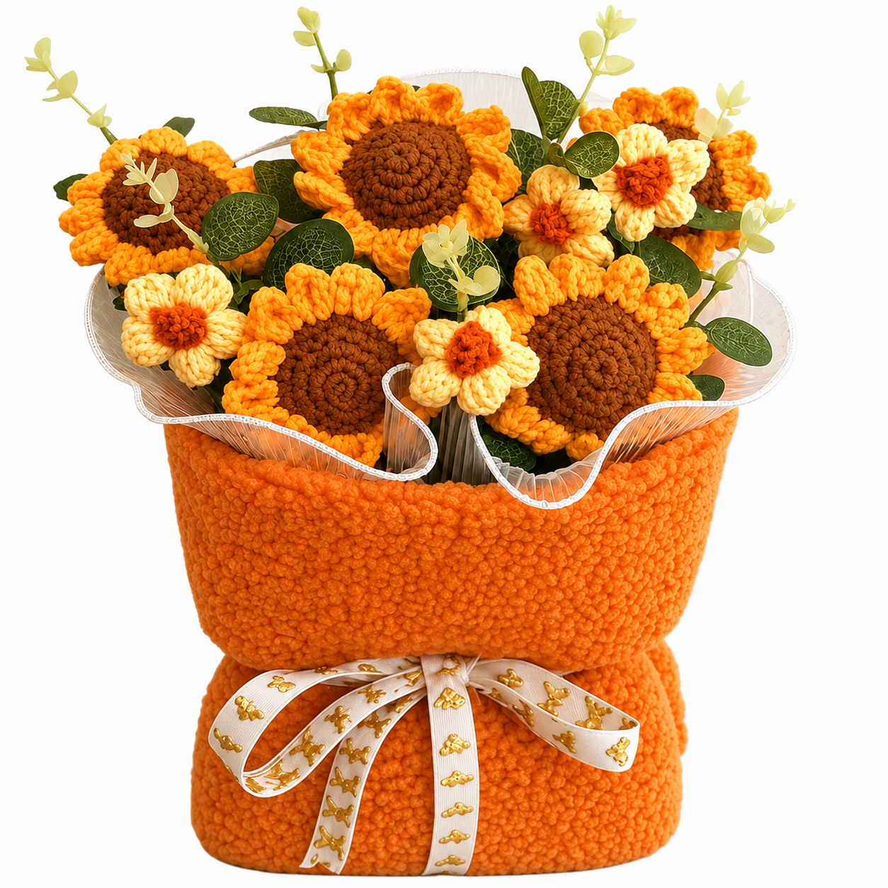 Golden Cheerloom | Crochet Flower Bouquet