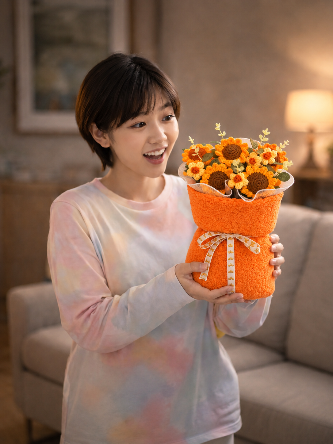 Golden Cheerloom | Crochet Flower Bouquet