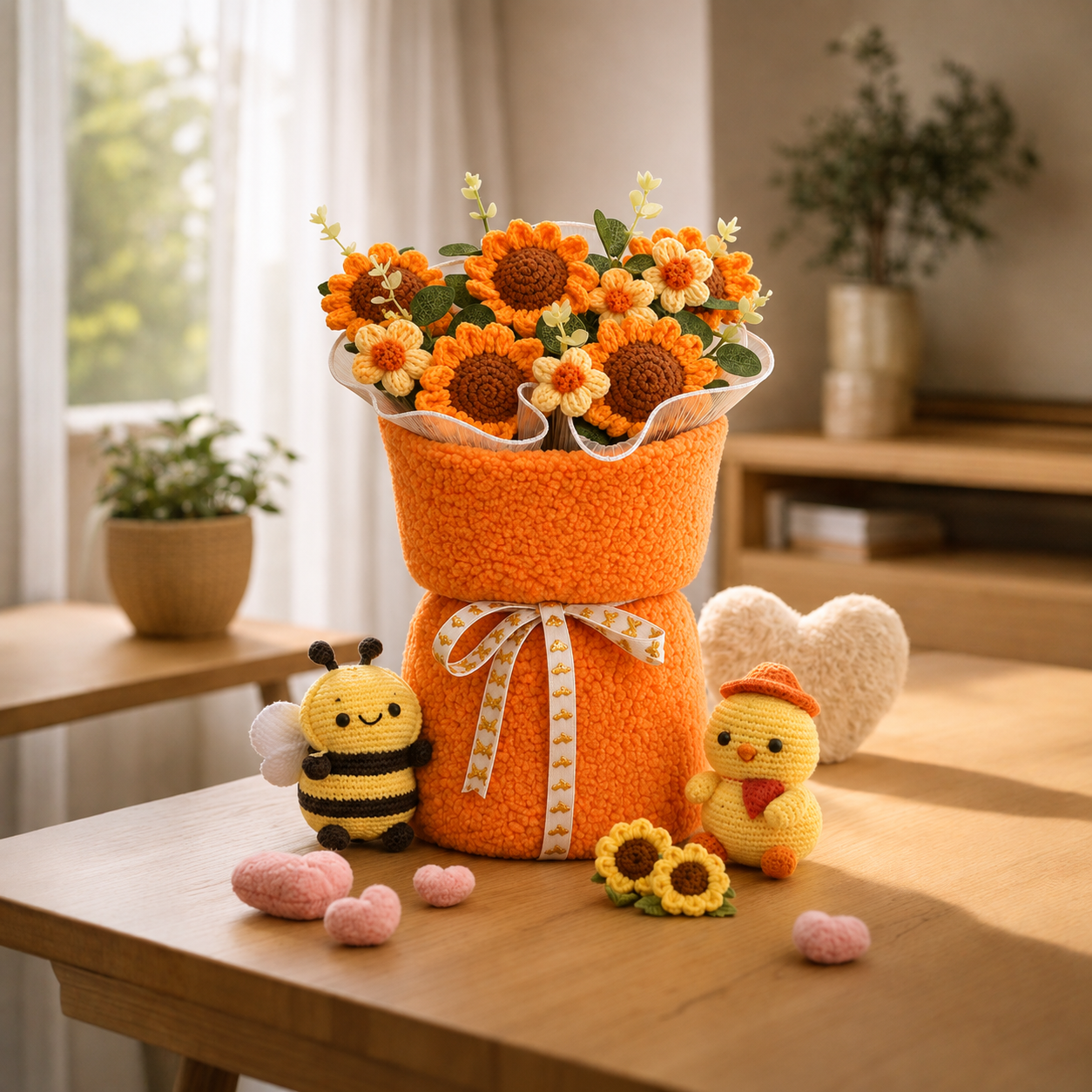Golden Cheerloom | Crochet Flower Bouquet