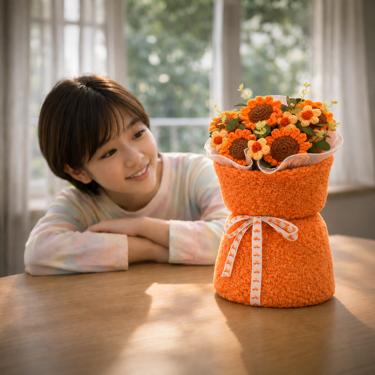 Golden Cheerloom | Crochet Flower Bouquet
