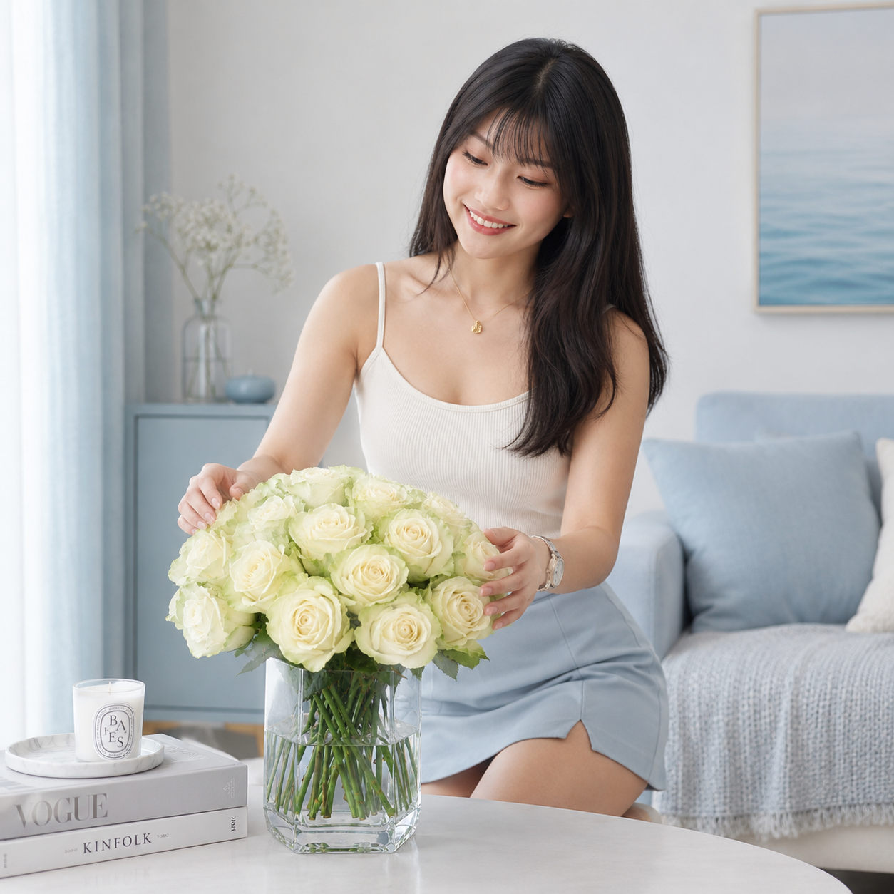 White Avalanche Roses