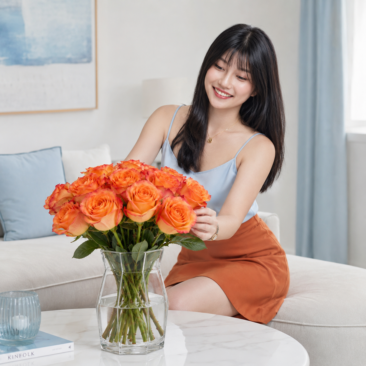Two Tone Orange Rose