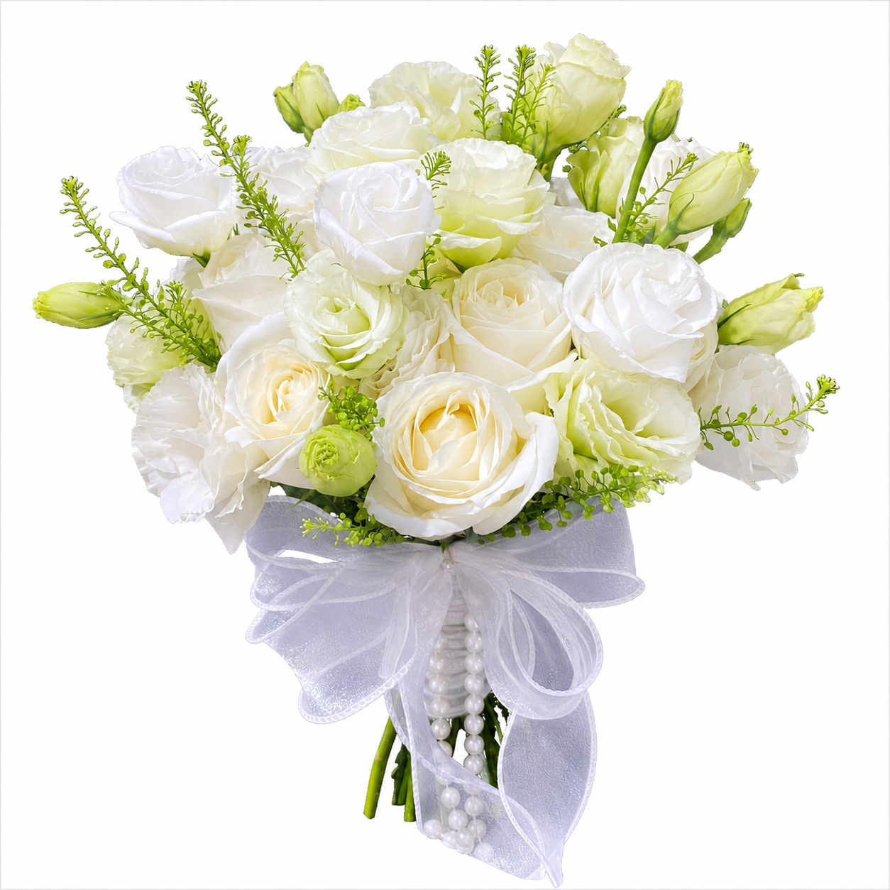 Winter Poise (Calla Lilies, Roses, Lisianthus) | Flower Bouquet