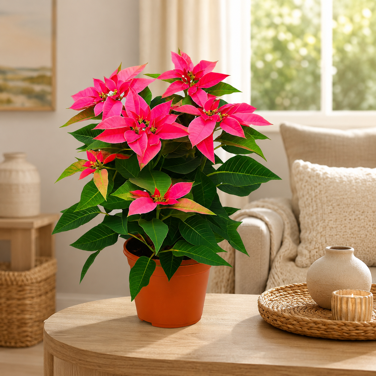 Christmas Pink Poinsettia | Indoor Plant