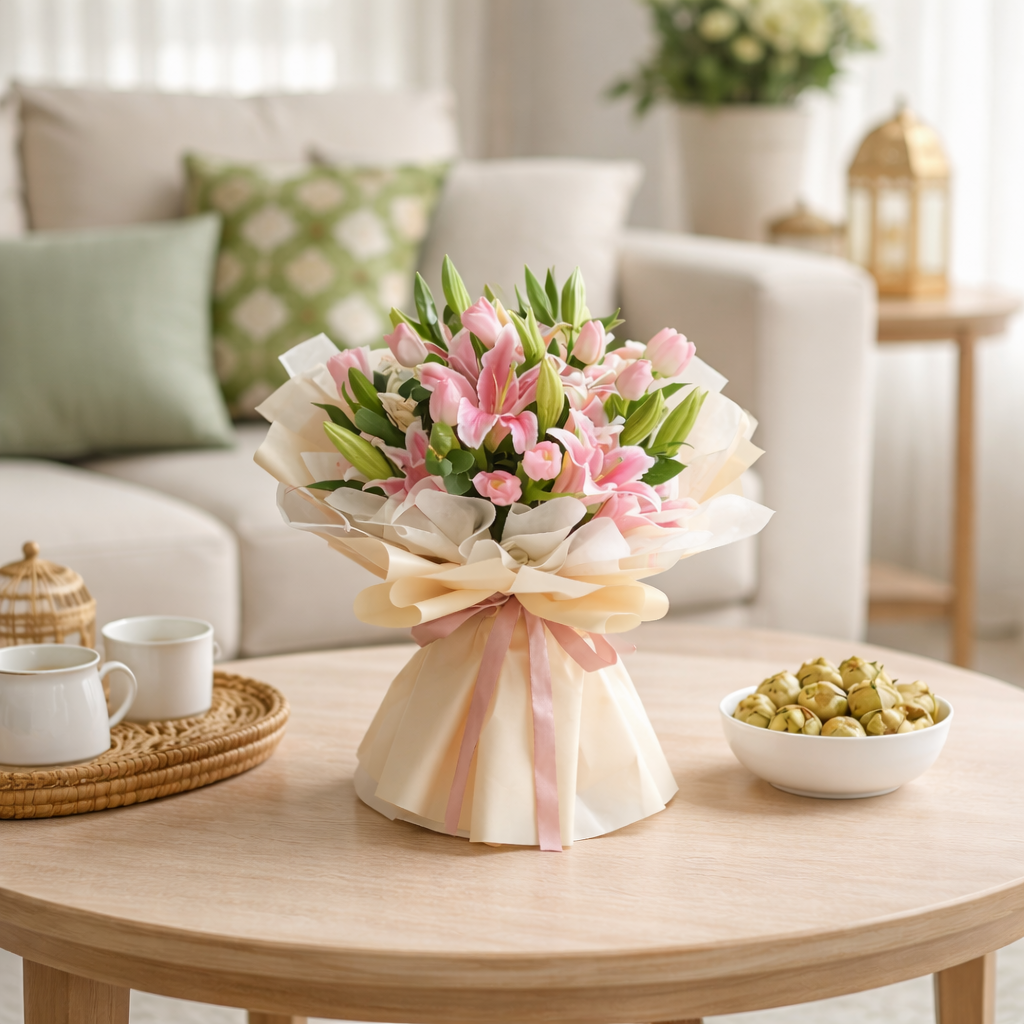 Majestic Whispers (Lilies, Tulips) | Flower Bouquet