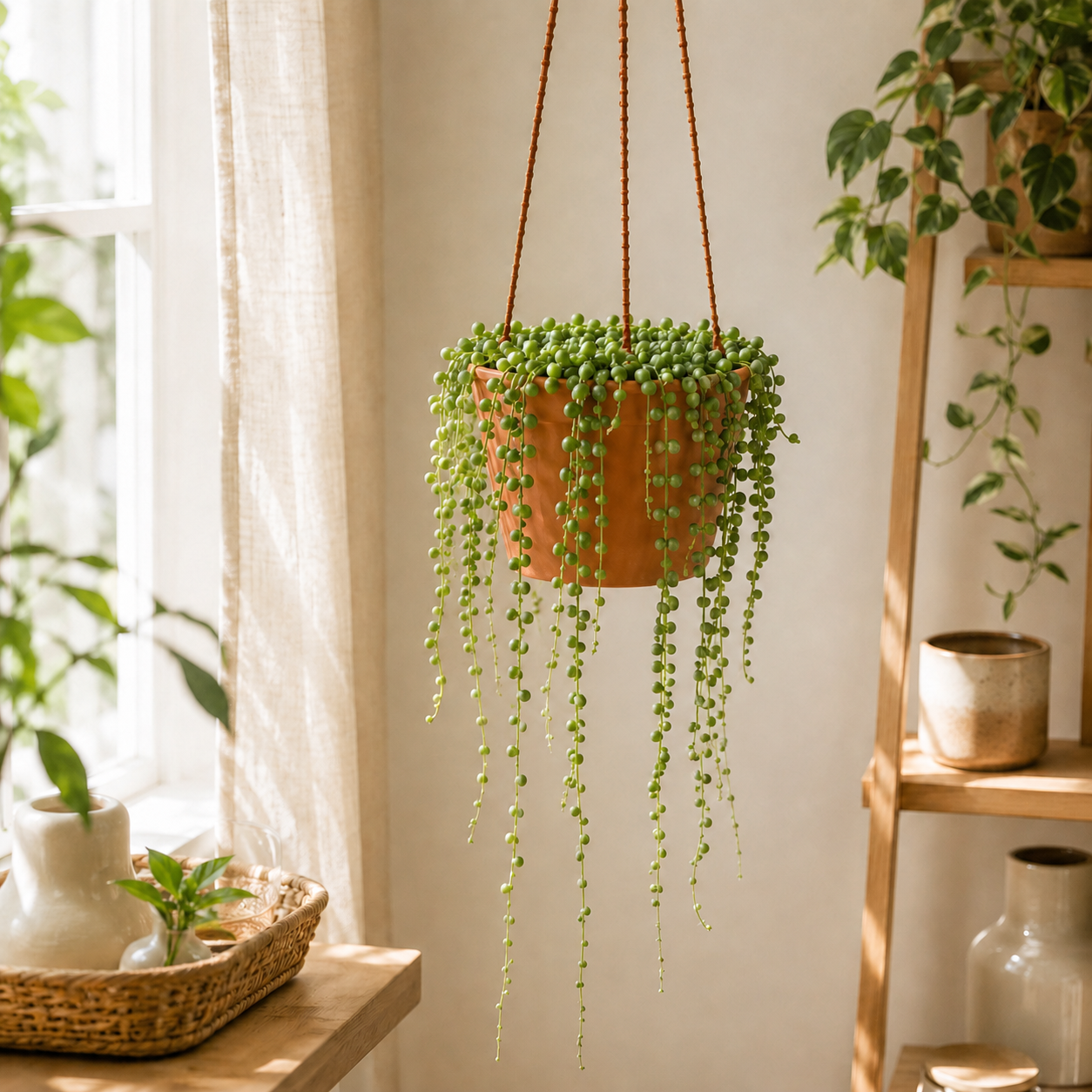 String of Pearls 多肉盆栽 (Hanging Succulent) | Plant