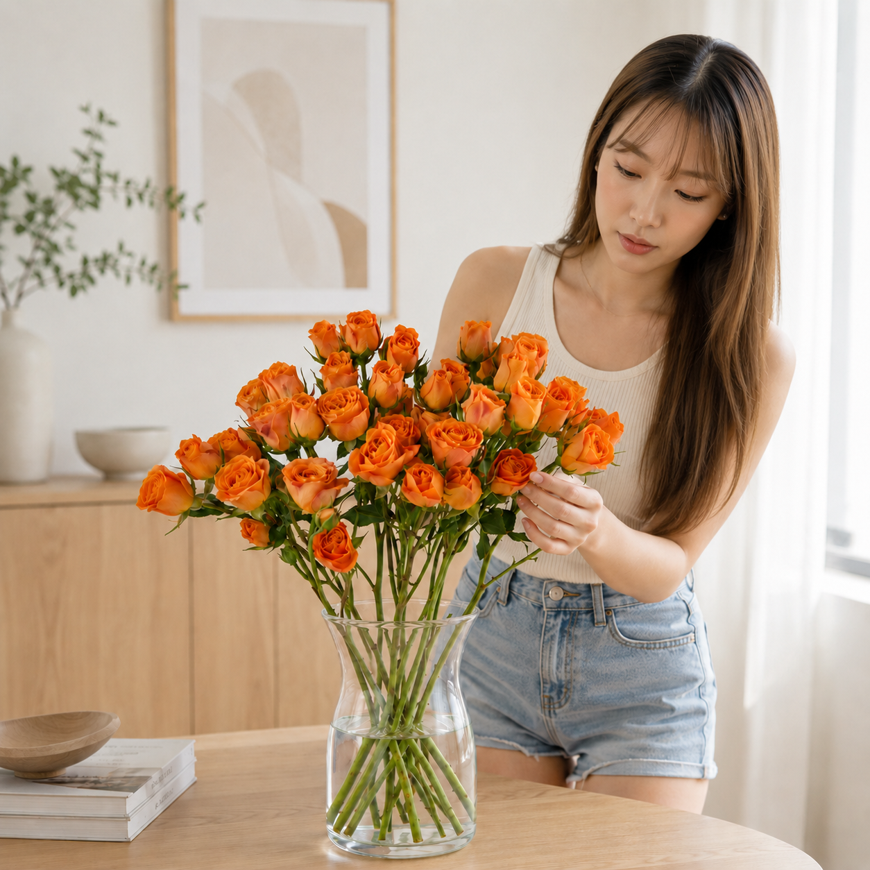 Rose Spray Orange