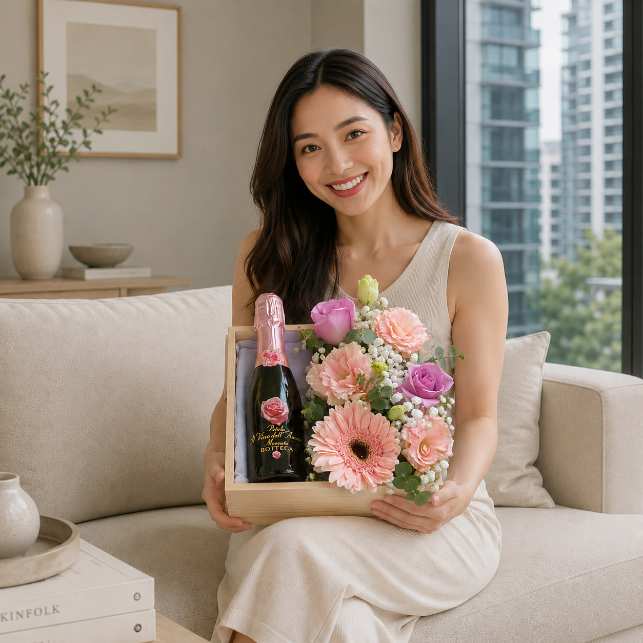Amour Crate (Roses . Geberas) | Hamper Gift