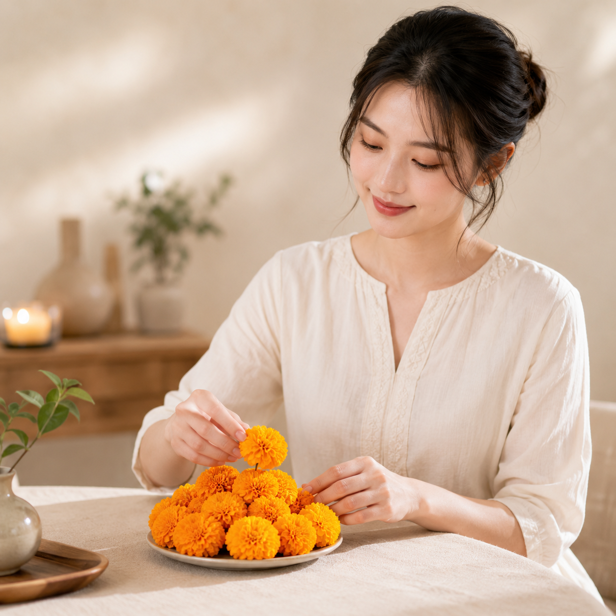 Orange Marigold | Praying Flowers