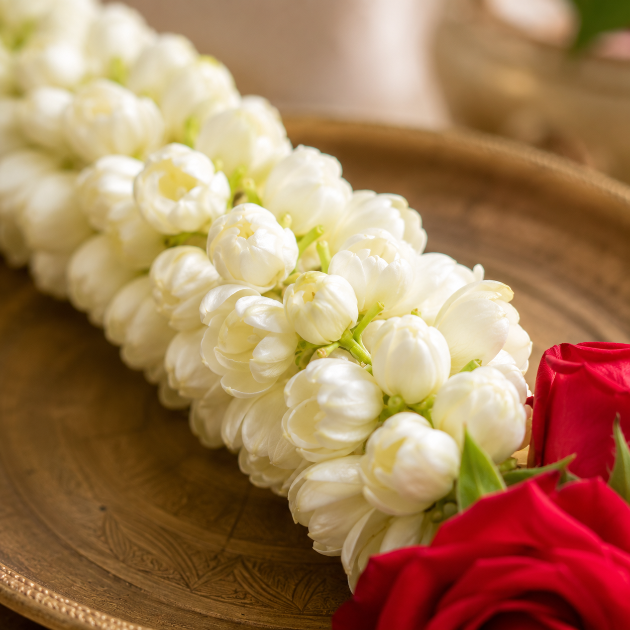 Jasmine Garland Temple String | Religious Flowers
