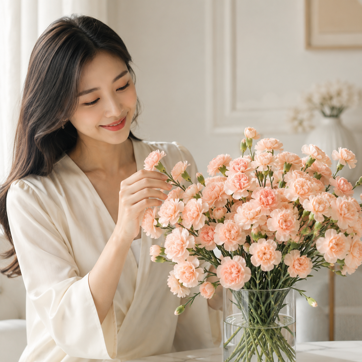 Carnation Spray Peach | Wholesale Flowers