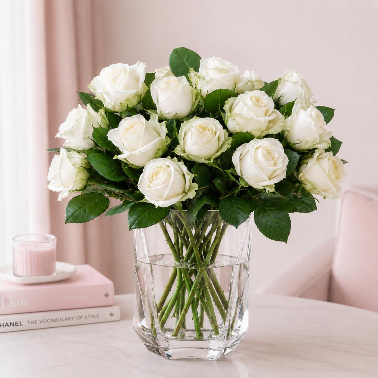 White Tineke Roses