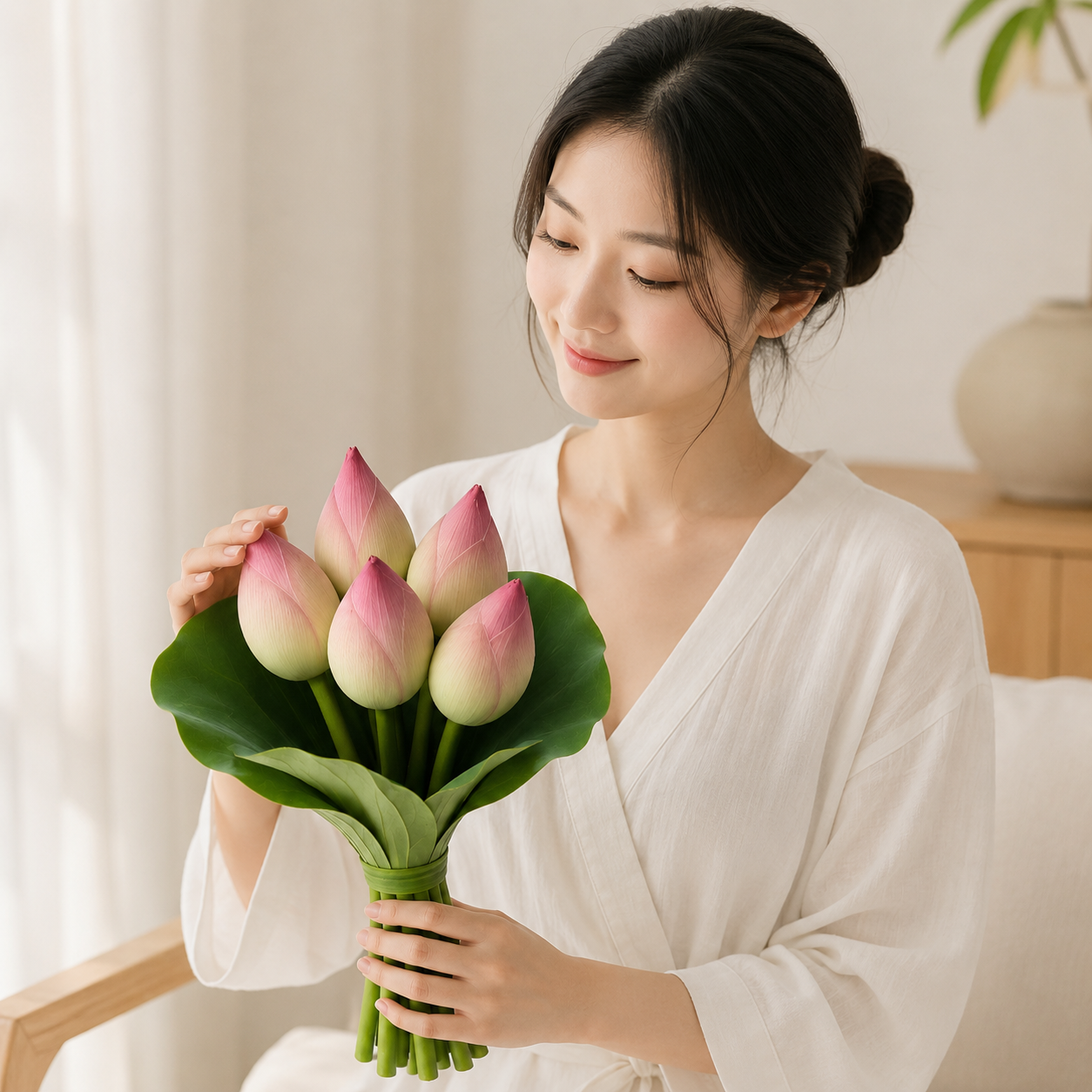 Lotus Embrace | Praying Flowers