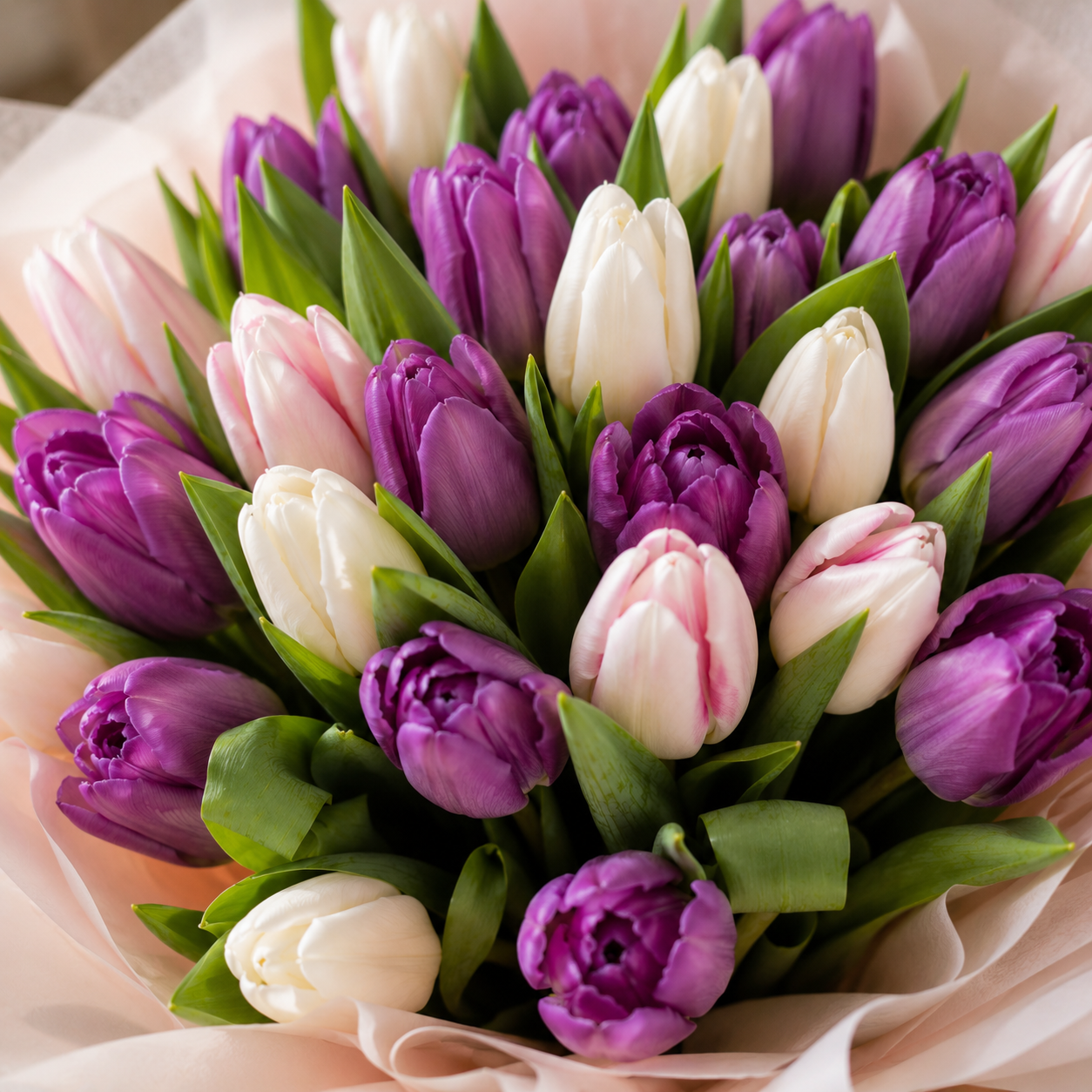 Lilac Serenade (Tulips) | Fresh Flower Bouquet