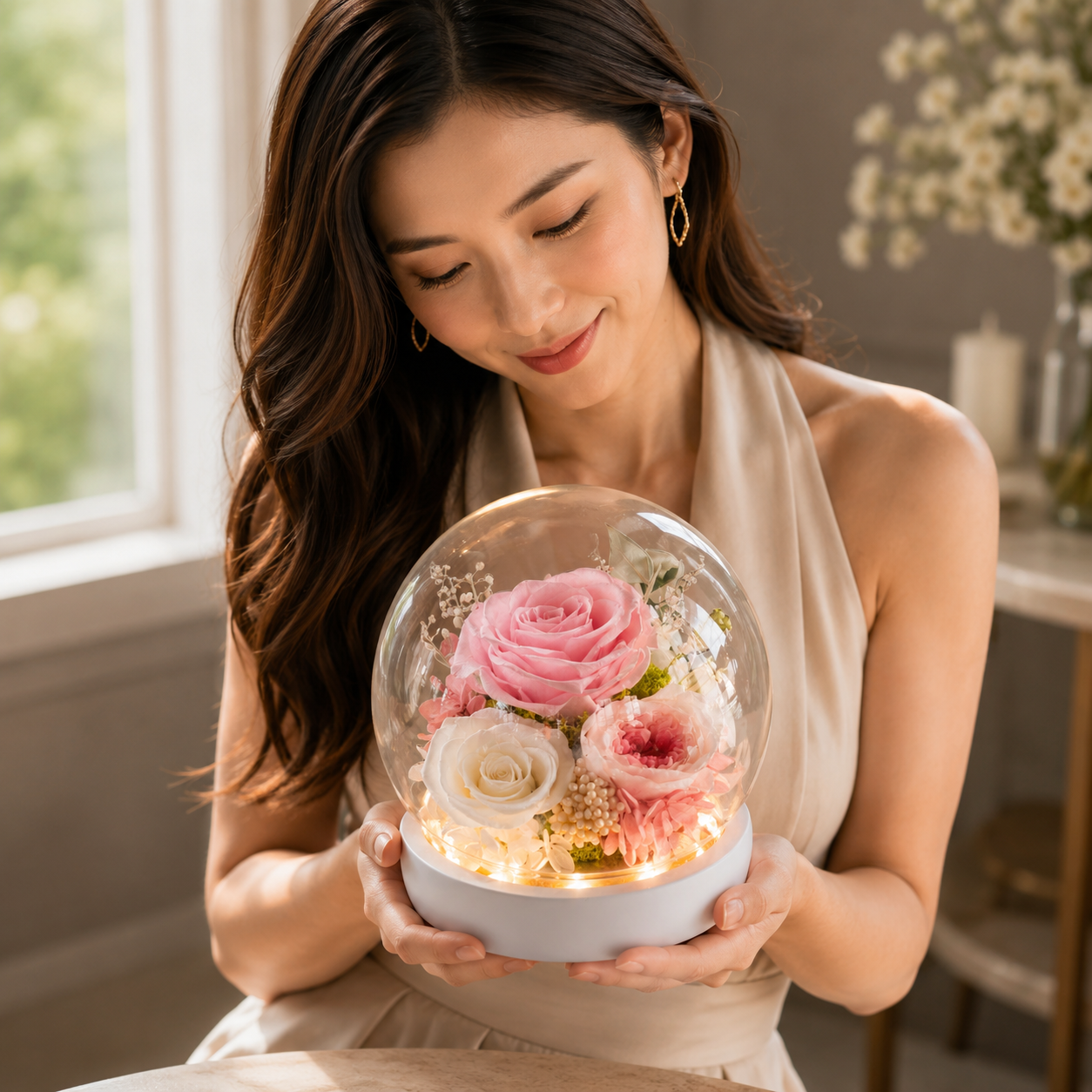 Blush Lumière (Pink Roses) | Preserved Flowers