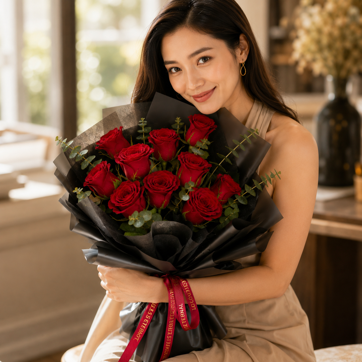 Crimson Reverie (Roses) | Fresh Bouquet