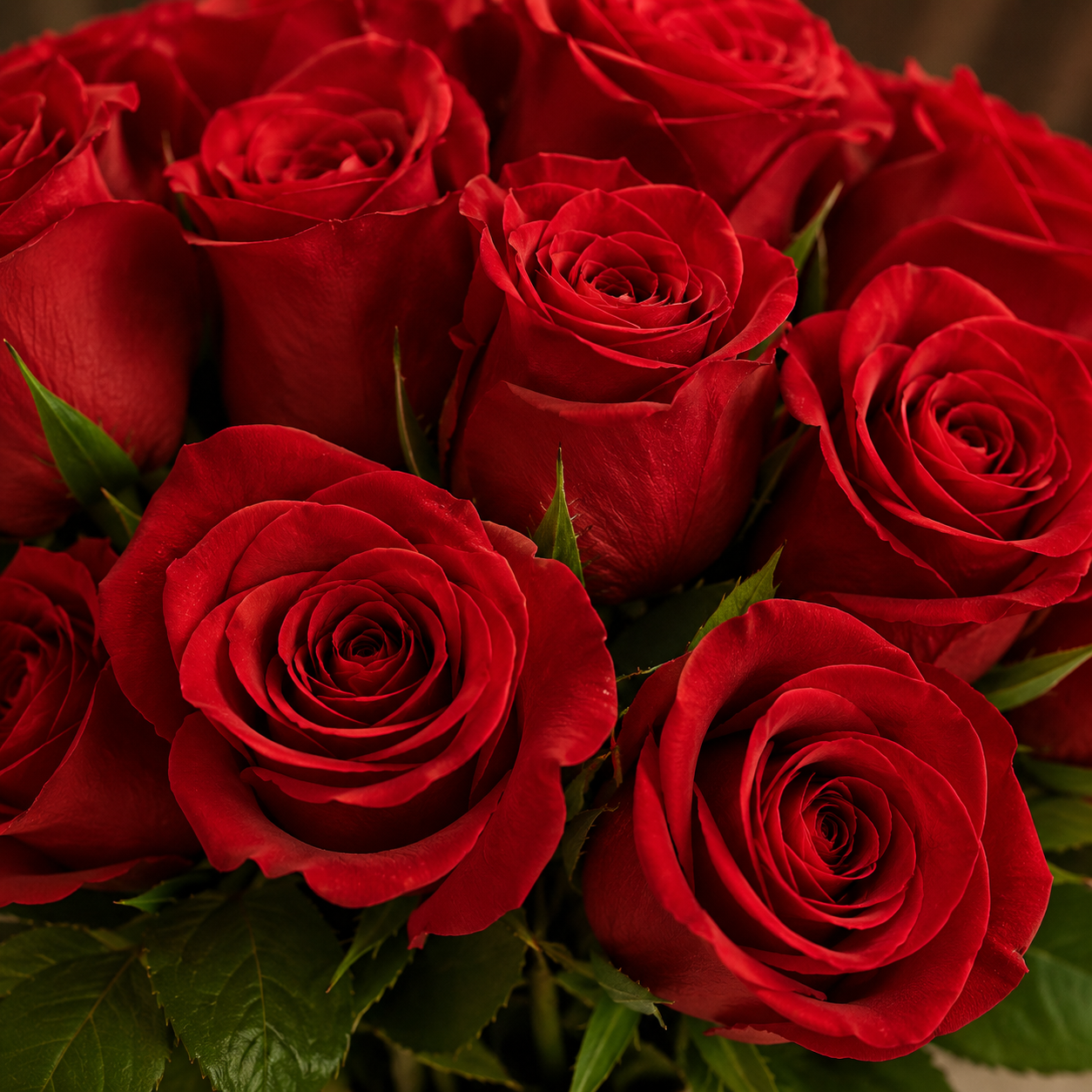 Scarlet Whisper (Roses) | Fresh Bouquet
