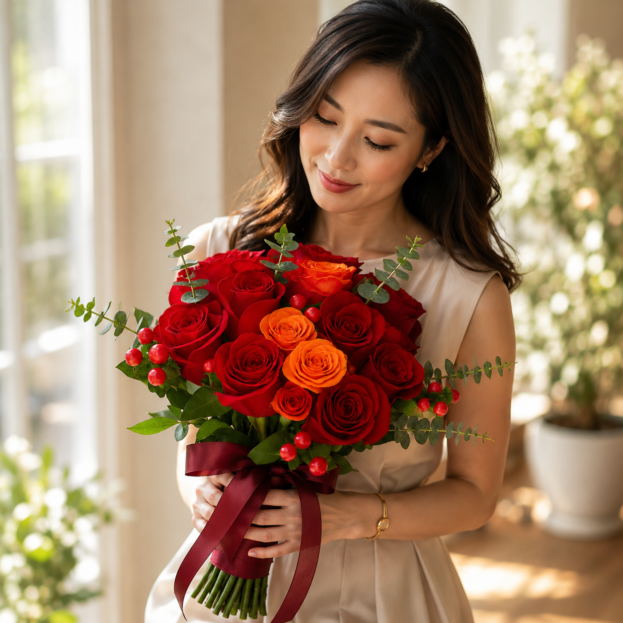 Crimson Ember (Roses) | Fresh Flower Bouquet