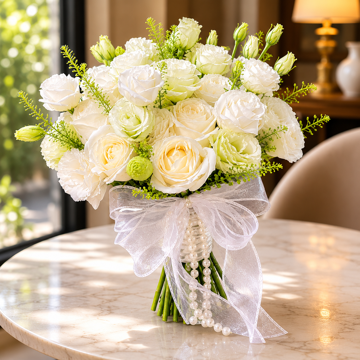 Winter Poise (Calla Lilies, Roses, Lisianthus) | Flower Bouquet