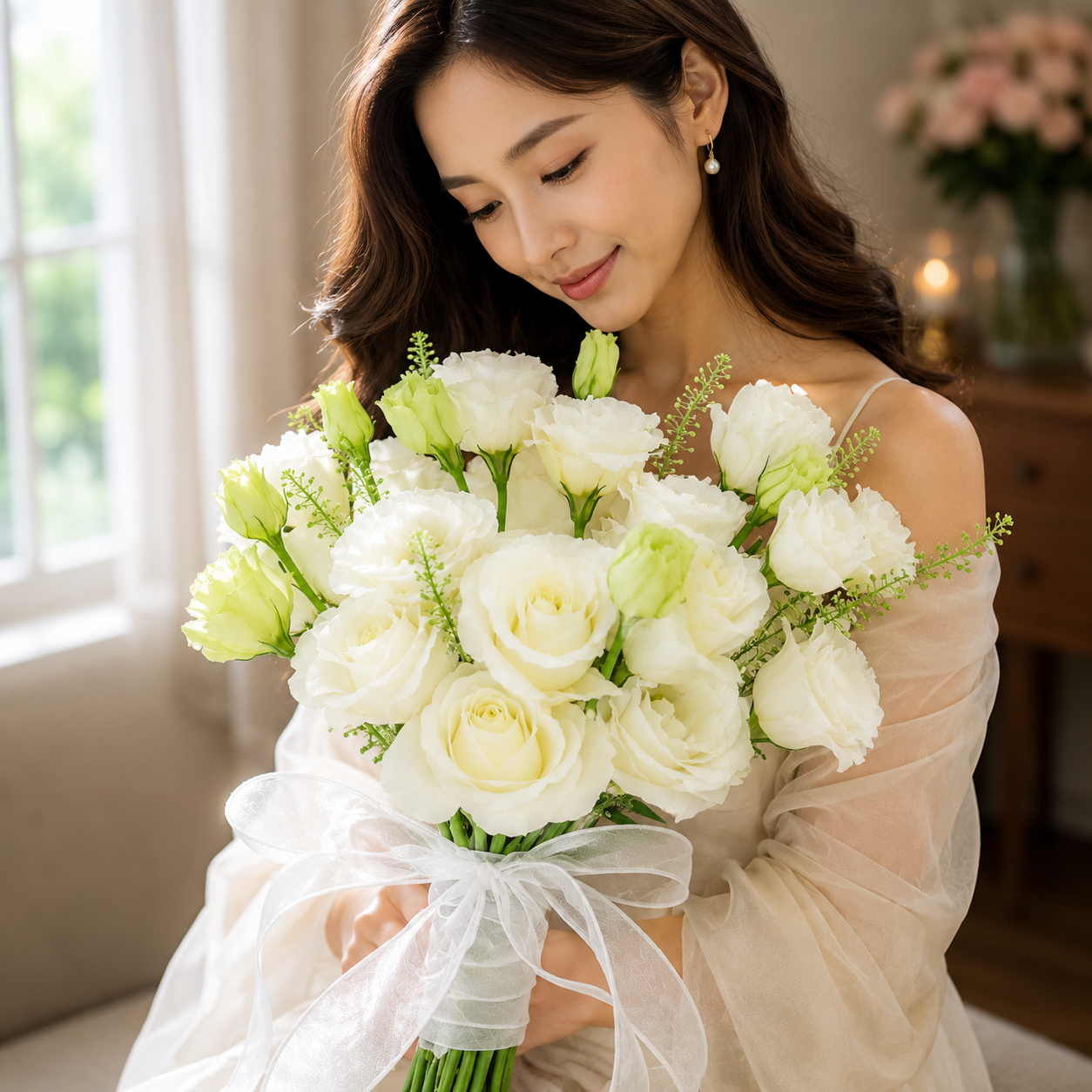 Ivory Lucent (Roses) | Fresh Flower Bouquet